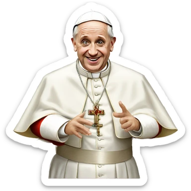 pope francis hello sticker