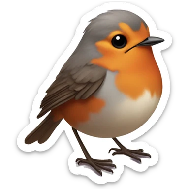 Cute robin bird sticker