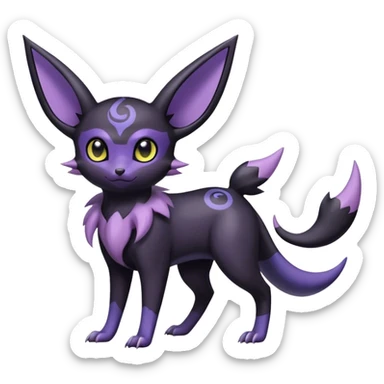 Noibat-Umbreon-Espeon-hybrid, full body sticker