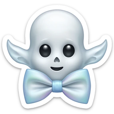 A ghost with a bowtie sticker