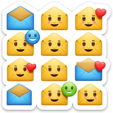 Mail emoji set sticker