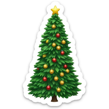 New York Christmas tree sticker
