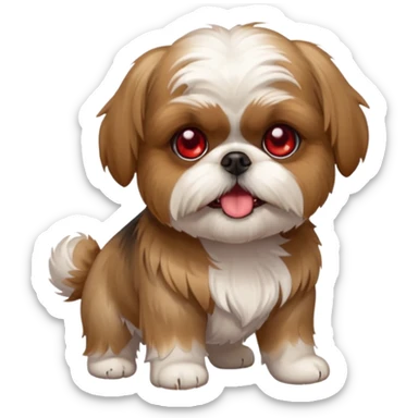 Shih Tzu dog drunk sticker