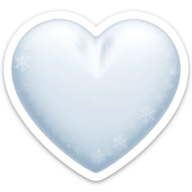 Snow heart sticker