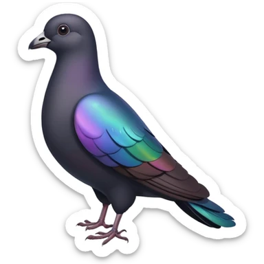 black pigeon sticker