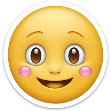I'm making a website that generates English fairy tales, and I want to create an emoji to use for greeting in the intro. I want it to have a round, cute, and bubbly look that children will love. Please make a fitting emoji. sticker