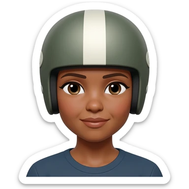 Gonemili Grace porte un casque sur la tête sticker