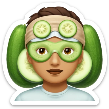 Relax and okurka na očích sticker