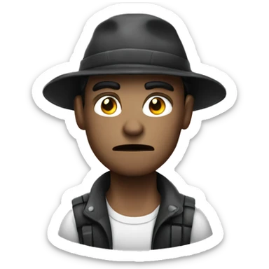 robber unhappy without money ios sticker