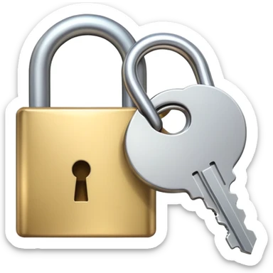 key and lock sticker