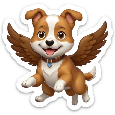 Perro volando  sticker
