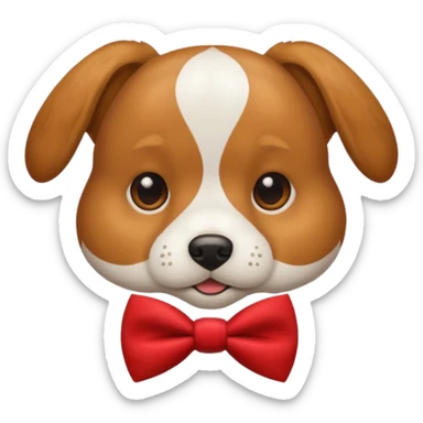 Dog with a bow tie sticker