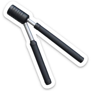 police baton with handles  sticker