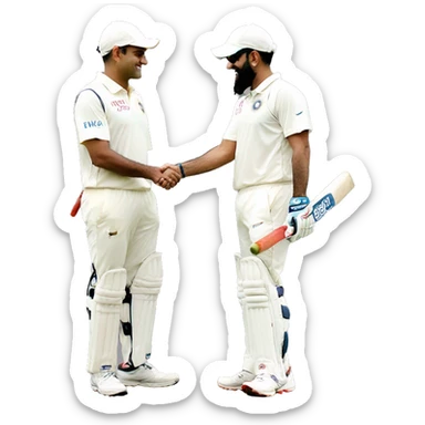 MS dhoni and virat kohli handshake sticker