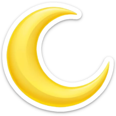 Crescent moon sticker
