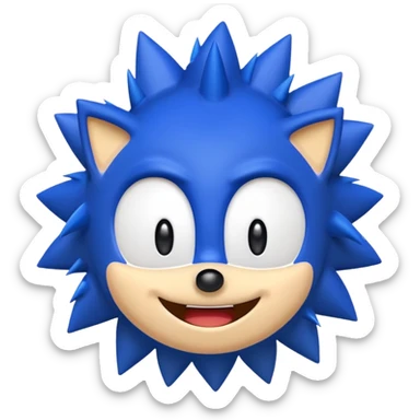 If your trying to make a sonic emoji make him look better. sticker
