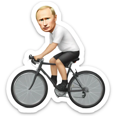 putin sur vélo* sticker