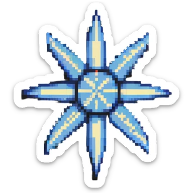 shuriken ninja star weapon item for game sticker