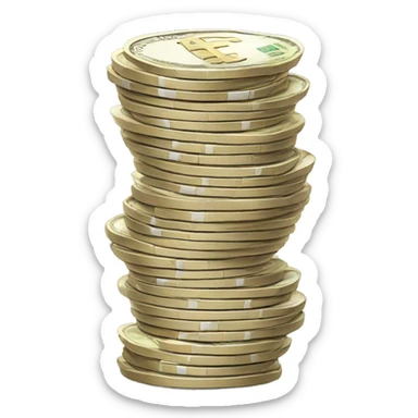 Stacks of euros sticker
