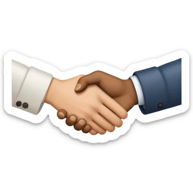 duo hand shake sticker
