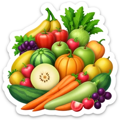 fruits and vegetables sticker