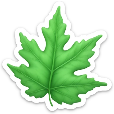 Pastel green realistic leaf sticker