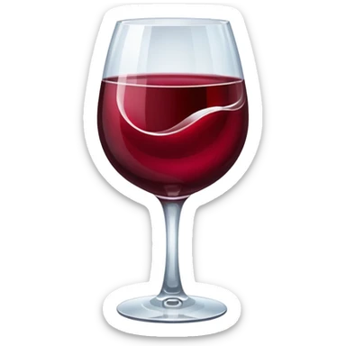 a glass of wine sticker