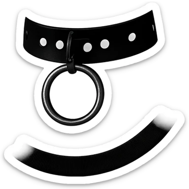 only goth black white choker , remove background  sticker