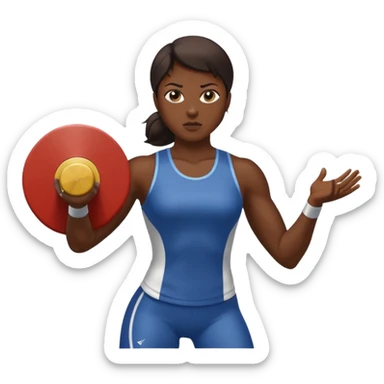 track and field throwing event female throwing discus  sticker