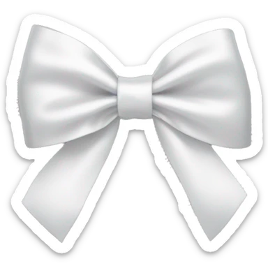 white satin bow sticker