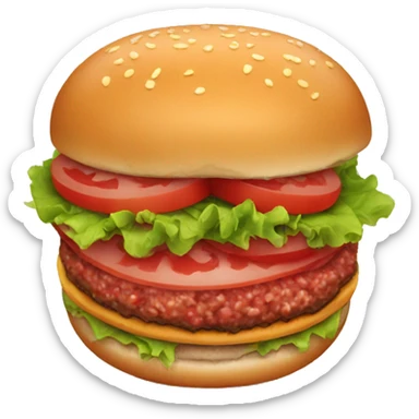 ground meat  burger sticker