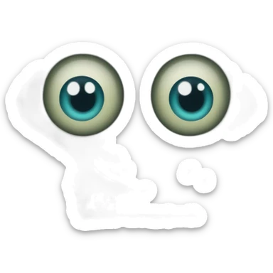 banknote with eyes and mouth mascot fiveish sticker