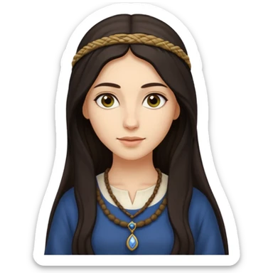 jewish women young ancient Judea, long hair modest sticker