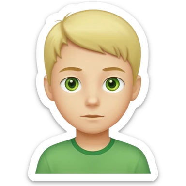 green eyed, yellow shirt kid sticker