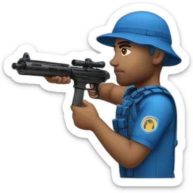 Shooter blue sticker