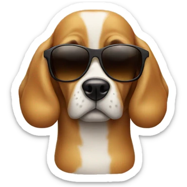 dog with sunglasses and cigarette  sticker
