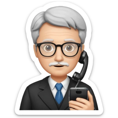 professor with phone sticker