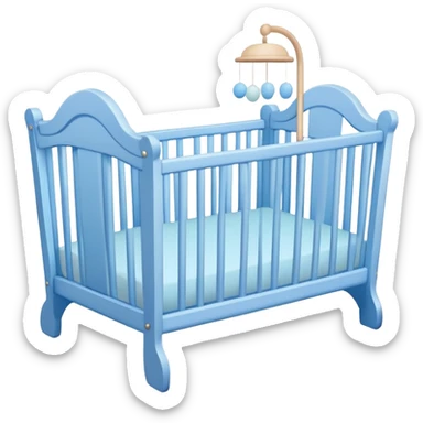 Blue baby crib sticker