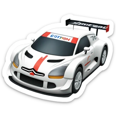 White Citroen GT race car  sticker