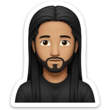 Omarion r&b singer with long black hair sticker