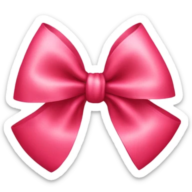 Pinky red bow sticker