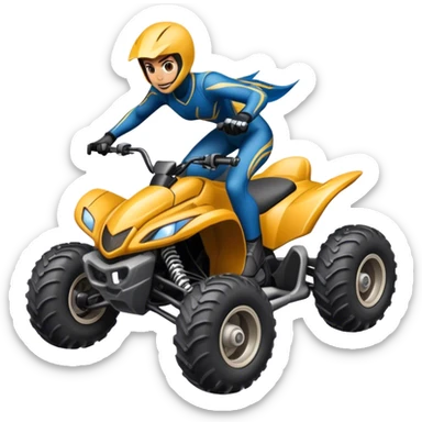 human jump on atv quad banshee front sticker