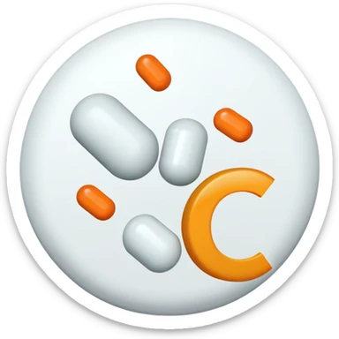 vitamin C pill or supplement sticker