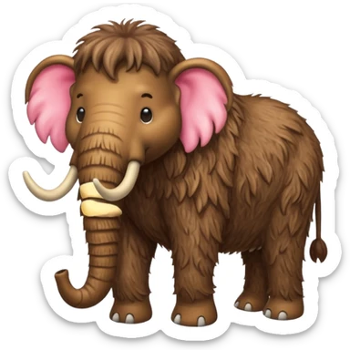 mamut lanudo con corazon sticker