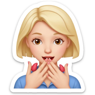 Femme qui mort sont doigts de façon mignonne sticker