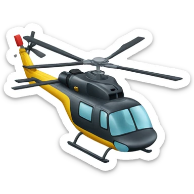 helicopter with a lock sticker
