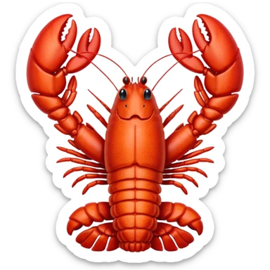 lobster tail with shell, simple, clear sticker