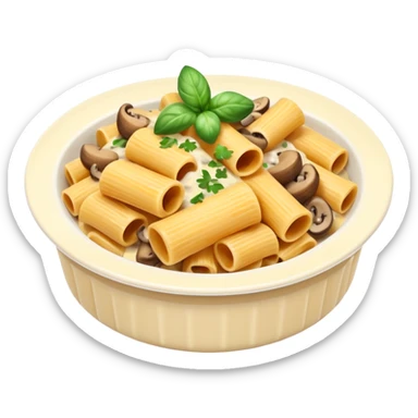 rigatoni mushrooms with creamy sauce sticker