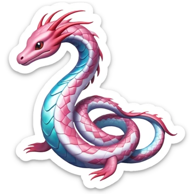 Ekans-Milotic-Dragonair-Fakémon-hybrid-creature (full body)  sticker