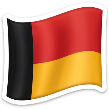 Bandera con colores, rojo, amarillo y negro, inspirada en Alemania sticker